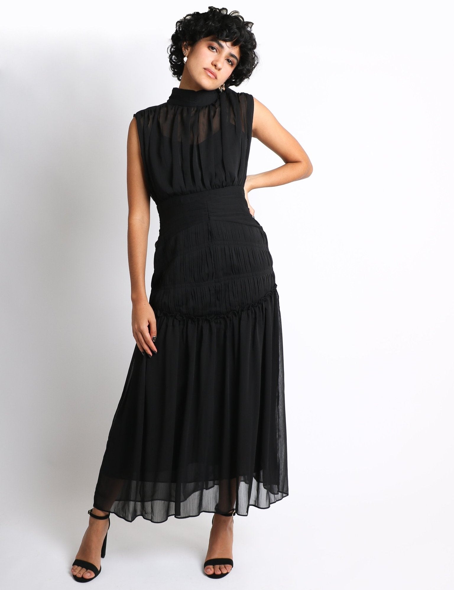 Elvira - negro - Cindel vestidos maxi, midi, mini, para toda ocasion, largos, de fiesta, de boda