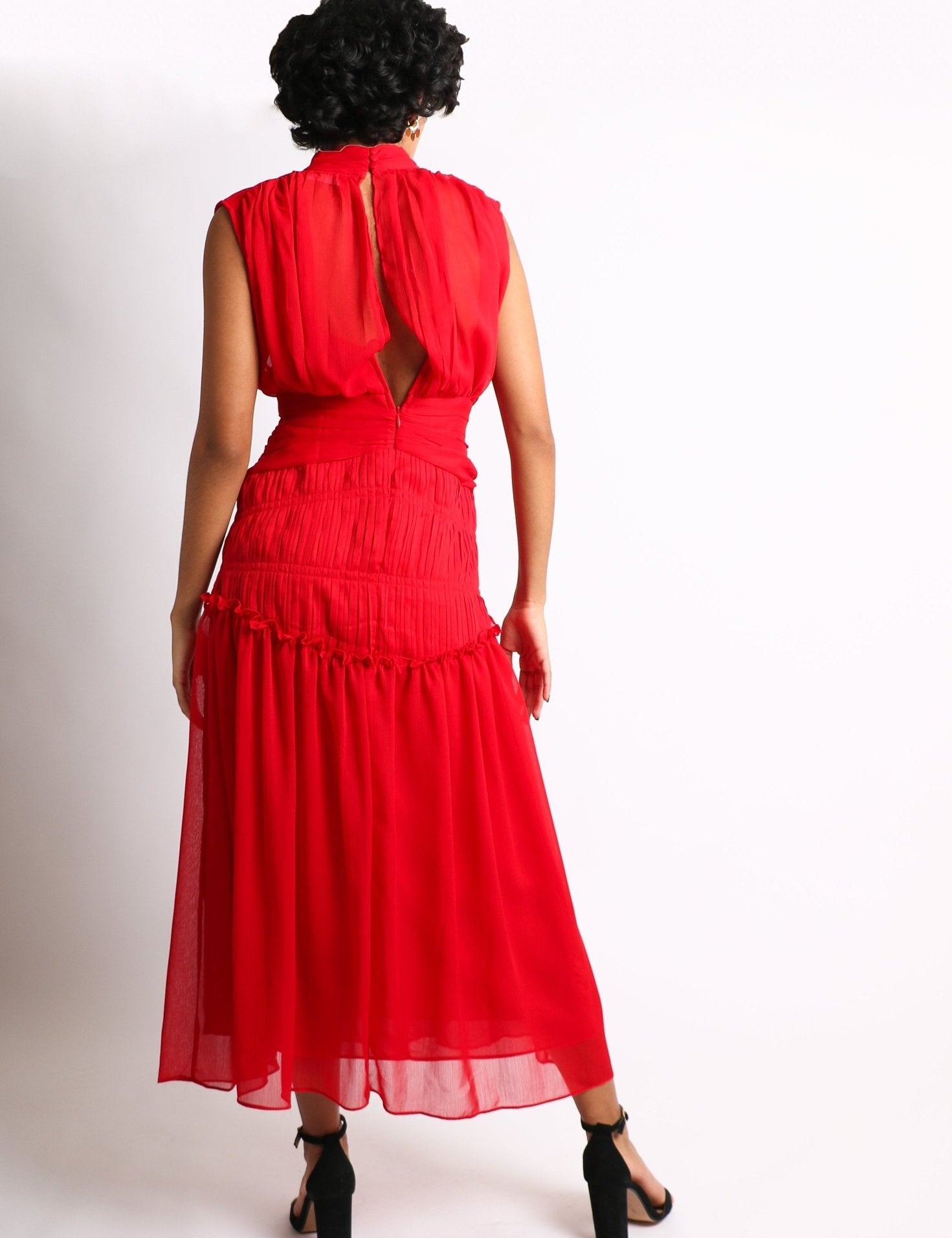 Elvira - rojo - Cindel vestidos maxi, midi, mini, para toda ocasion, largos, de fiesta, de boda