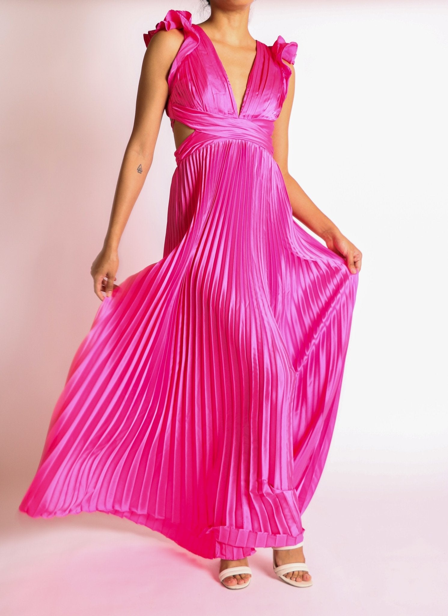 Emilia - rosa - Cindel vestidos maxi, midi, mini, para toda ocasion, largos, de fiesta, de boda