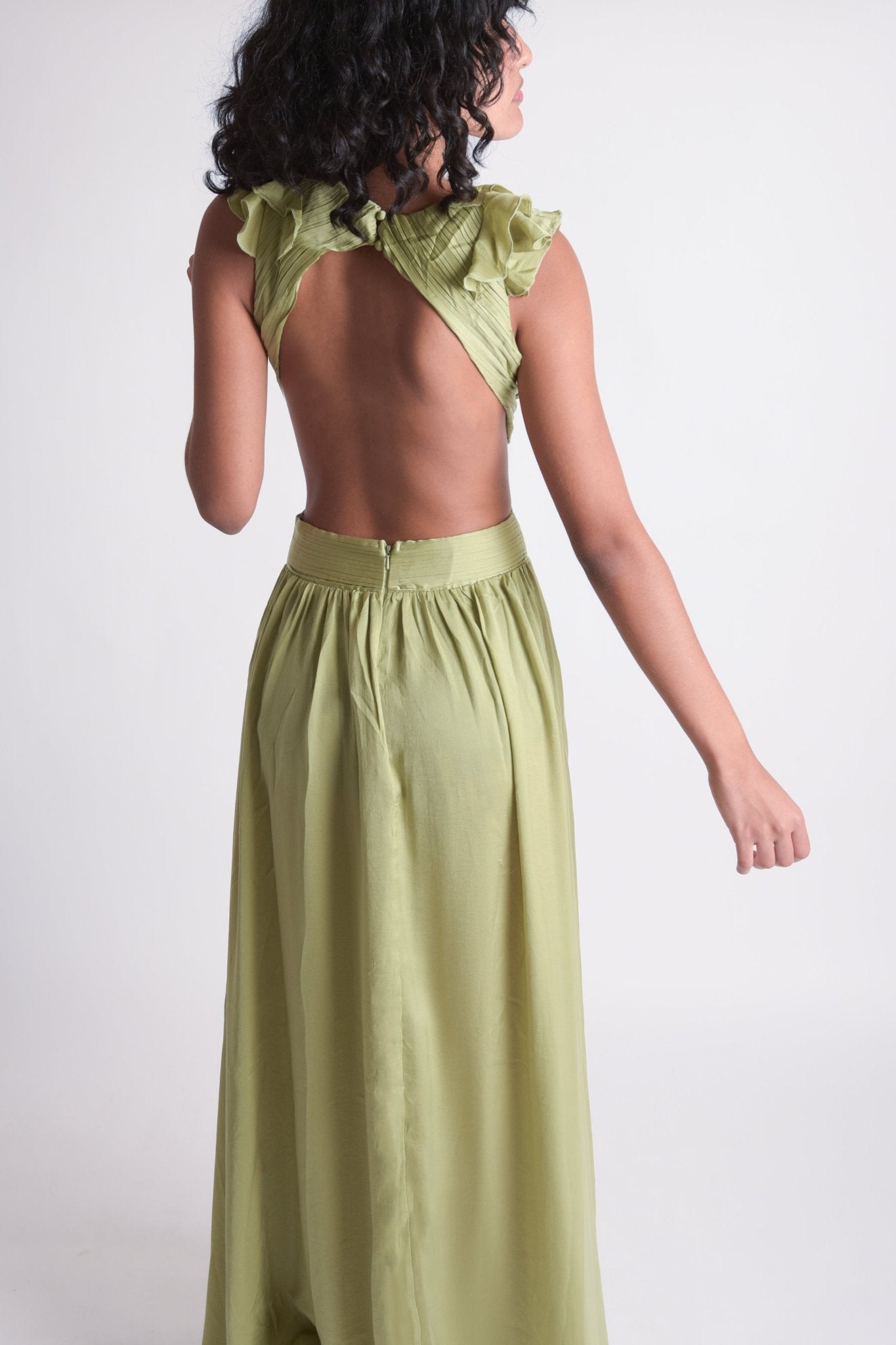 Emory - verde - Cindel vestidos maxi, midi, mini, para toda ocasion, largos, de fiesta, de boda