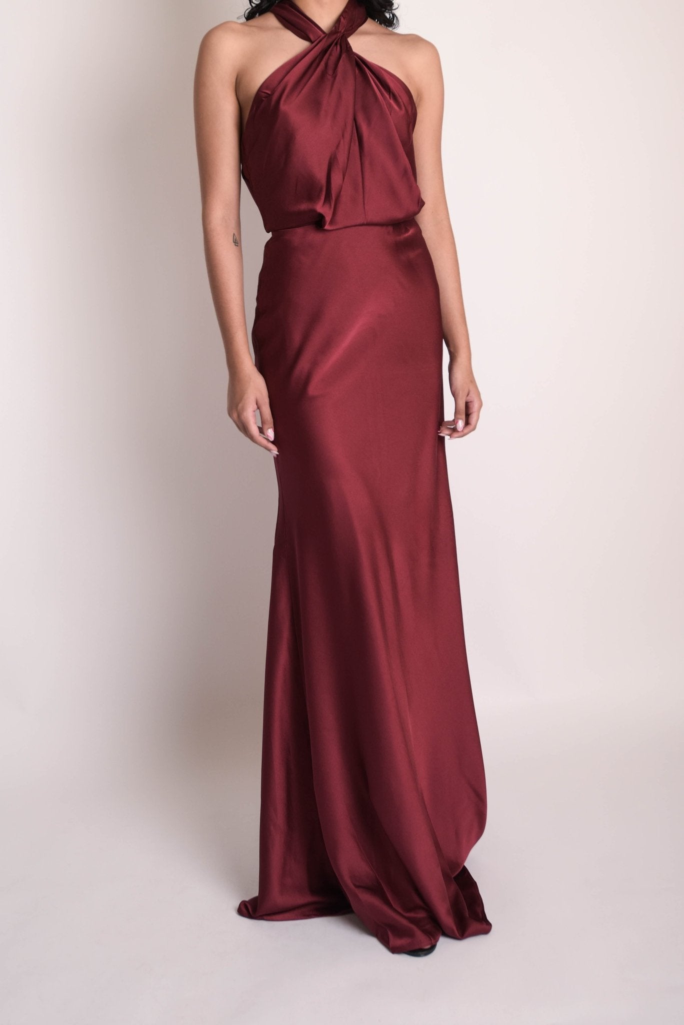 Erin - rojo vino - Cindel vestidos maxi, midi, mini, para toda ocasion, largos, de fiesta, de boda