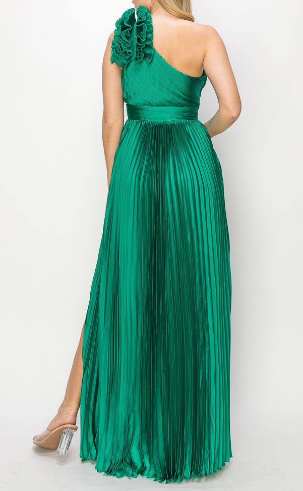 Eugenia - verde - Cindel vestidos maxi, midi, mini, para toda ocasion, largos, de fiesta, de boda