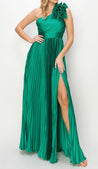 Eugenia - verde - Cindel vestidos maxi, midi, mini, para toda ocasion, largos, de fiesta, de boda
