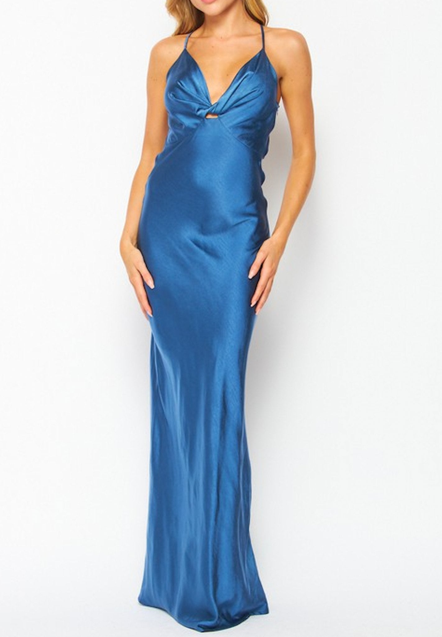 Loreta - azul - Cindel vestidos maxi, midi, mini, para toda ocasion, largos, de fiesta, de boda