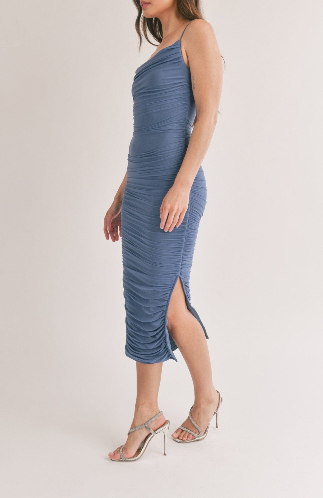 Dress Que Zapatos Usar Con Vestido Largo De Noche Pamela Azul