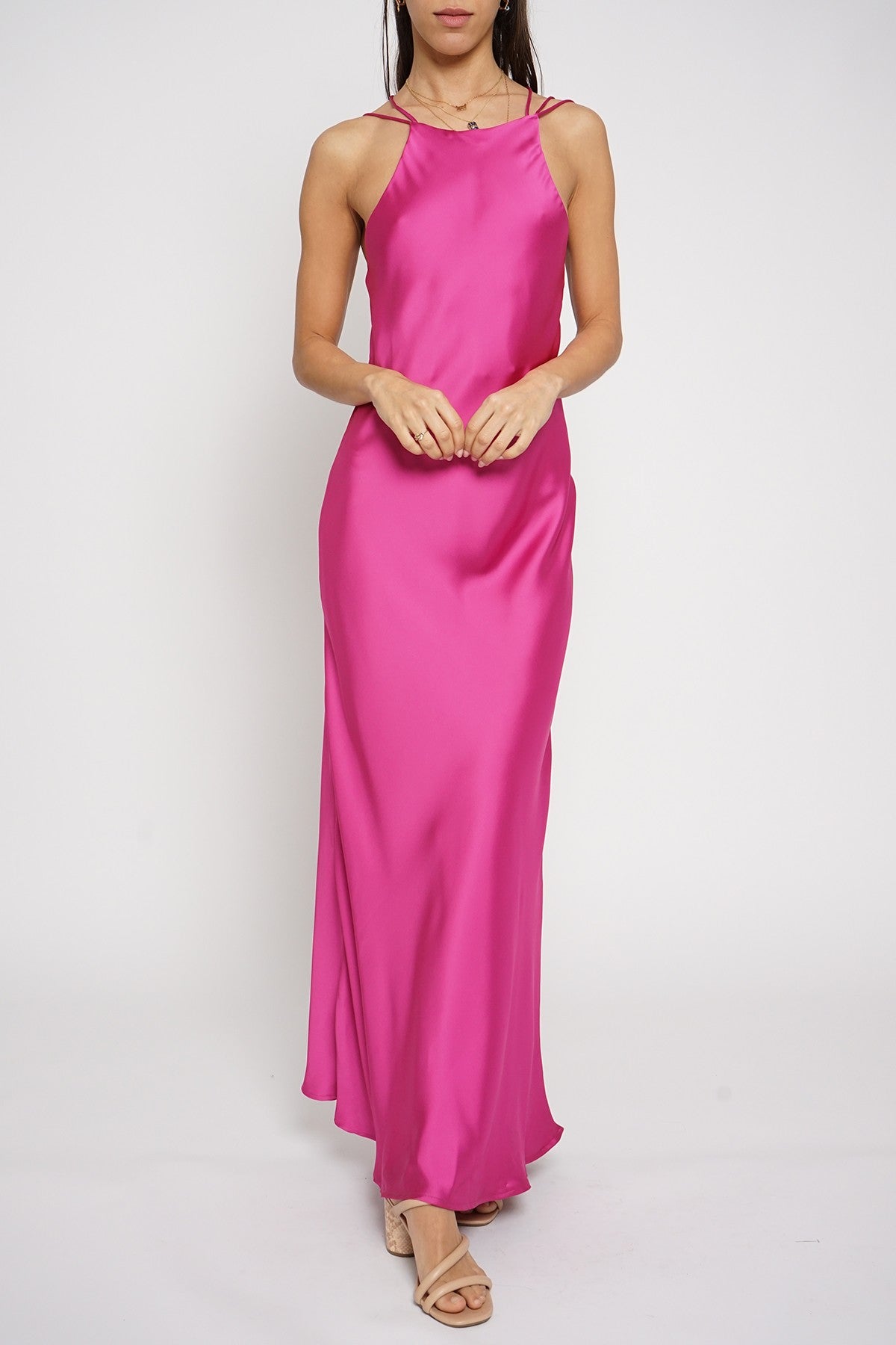 Tamara - rosa - Cindel vestidos maxi, midi, mini, para toda ocasion, largos, de fiesta, de boda